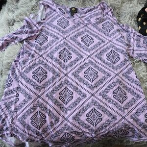 Patterned Purple Women's Top